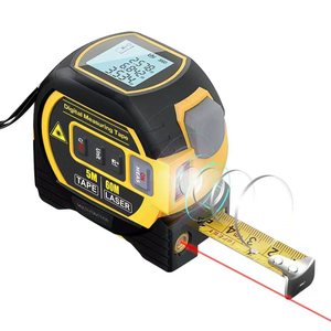 Medidor de Distancia Láser 3 en 1, 40M, <span class=keywords><strong>Cinta</strong></span> Métrica de Acero, Pantalla LCD ABS Resistente <span class=keywords><strong>con</strong></span> Retroiluminación, Medidor de Distancia Métrico para Construcción - Product Image 1