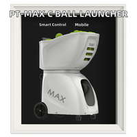 Pusun PT-MAX C Portable ABS Tennis Ball Launcher 150-Ball Capacité Multi-Plug Compatible App/Télécommande Balle Formation
