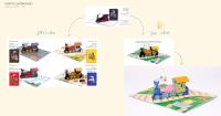 Carte pop-up 3D 1 pièce, service design personnalisé pour le commerce et la marque, vœux pour toutes les occasions, expédition et transport
