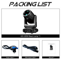 RZ 200W BSW LED anneau bande Spot 18 prismes rotatifs arc-en-ciel 12Gobo 14 couleur effet tête mobile faisceau lumineux pour DJ Disco Party