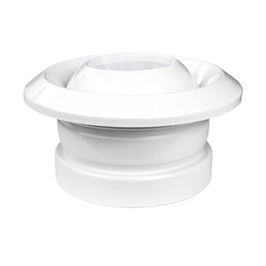 Rejilla de Ventilación Redonda para Aire Acondicionado Central Seshun, Salida de Aire Esférica Giratoria de 360 Grados, Plástico Blanco, Modelo QP - Product Image 1