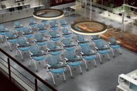 Chaise de formation pliable en maille ergonomique pour salle de conférence d'usine avec tableau d'écriture, base en acier, garantie de 6 ans pour une utilisation au bureau