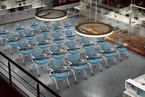 كرسي تدريب قابل للطي شبكي لغرفة المؤتمرات من المصنع مع طاولة دراسة طاولة وكرسي لكرسي المكتب - Product Image 2