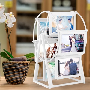 Cadre de carte <span class=keywords><strong>photo</strong></span> en acrylique avec roue rotative vintage pour décoration d'intérieur pour six photos - Product Image 4