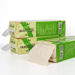 Papel de seda facial colgante de pulpa de bambú de 3 capas personalizado de fábrica uso doméstico tejido facial colgante inferior - Product Image 5