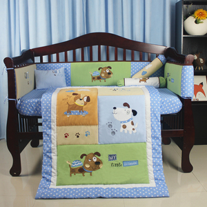 Pequeño perro americano estilo pesado bordado <span class=keywords><strong>cuna</strong></span> ropa de cama conjunto - Product Image 5