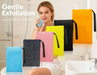 Pochette à savon en filet africain en nylon avec logo personnalisé, pochette à savon rugueuse, pochette à savon, éponge de douche, éponge exfoliante de qualité supérieure