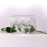 Sac de rangement en TPU transparent personnalisé, sac debout, sac de voyage en TPU, pochettes en plastique portables pour le rangement et l'organisation