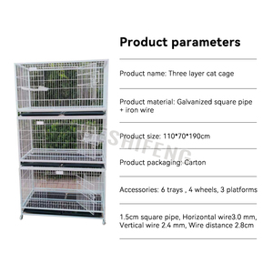 Préforme pour animaux de compagnie <span class=keywords><strong>cage</strong></span> en treillis métallique intérieur cages pour animaux de compagnie chenil pour chien trois couches cages pour animaux de compagnie, transporteurs avec taille - Product Image 1