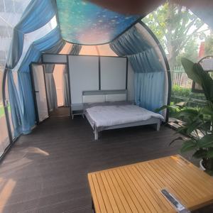 Carpa Domo Geodésica Transparente de Lujo Starshine, Impermeable y Resistente a los Rayos UV, <span class=keywords><strong>Refugio</strong></span> Prefabricado para Glamping, para Airbnb y Resorts - Product Image 3