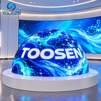 TOOSEN P1.8 P2 P2.5 Layar Video LED Globe Penuh Kustom 7680Hz Layar LED Dalam Ruangan untuk Tempat Hiburan Signage Digital