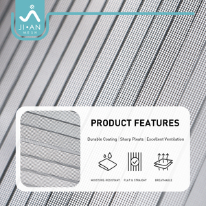 Sợi Thủy Tinh Flyscreen <span class=keywords><strong>Folding</strong></span> Net Moskito Cửa Slim Plisse Muỗi Net Côn Trùng Net Màn Hình Chống Muỗi Chất Lượng Tốt Xếp Li Lưới - Product Image 2