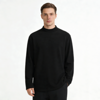 Vente en gros de chemises à manches longues en polaire ronde à col rond de 240 g pour le printemps et l'automne. Couleur unie, polaire double face, hauts, chemises de base.
