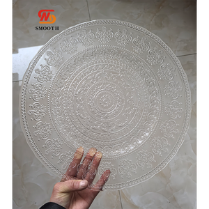 Assiette Ronde Transparente pour Mariage, Gravure Personnalisée, Vente Directe Usine LEDA pour Événements, Fêtes et Hôtels - Product Image 2