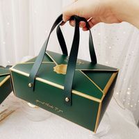 New Fashion Großhandel benutzer definierte mehrfarbige Praline süße Verpackung Geschenk boxen mit Griff Hochzeit Candy Geschenk box