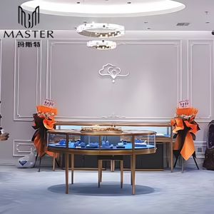 MASTER, le plus populaire : Comptoir de réception pour bijouterie, <span class=keywords><strong>Vitrine</strong></span> de présentation de bijoux, Présentoir de bijouterie <span class=keywords><strong>en</strong></span> acier inoxydable - Product Image 1