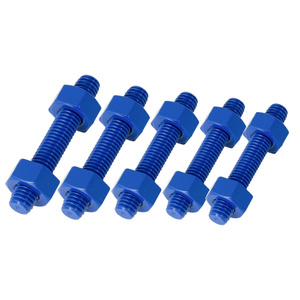 Varilla Roscada de Acero al Carbono A193 A320 Gr B7 con Recubrimiento de PTFE Azul, Perno de Doble Cabeza con Tuercas - Product Image 6