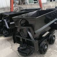 Chariot de transport de minerai à benne basculante en forme de V, 600 mm de large, 1,1 m³, pour le transport de pierres et de charbon dans les mines ferroviaires