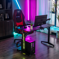 Nouvelle table de jeu pour ordinateur portable 2026 avec design de pieds creux, en forme de T, LED RGB, la meilleure table de jeu Mesa Gamer