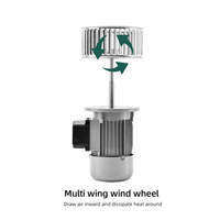 Moteur asynchrone monophasé YCZX KL-180W à arbre long haute température 180W/220V en acier au carbone pour four de refusion à bride