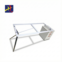 Pieds de bureau de direction en acier chromé en forme de X, durables, modernes, Xinhao XT-002, assemblage facile, haute qualité pour la quincaillerie de meubles