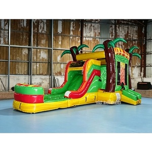 <span class=keywords><strong>Castillo</strong></span> Inflable con Tobogán y Piscina con Diseño de Palmera Tropical para Niños, <span class=keywords><strong>Castillo</strong></span> Inflable de PVC para Fiestas - Product Image 5
