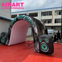 Tunnel gonflable pour événements musicaux, tunnel gonflable publicitaire pour modèles audio