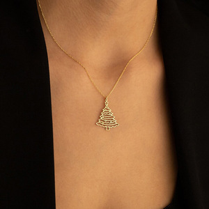 Collar con colgante de árbol de Navidad para mujer, regalo de joyería de moda navideña - Product Image 6