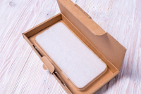 Boîte d'expédition en carton kraft brun en gros pour Smartphones emballage de boîte en papier plié avec logo personnalisé imprimé revêtement UV gaufrage