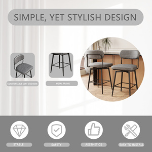 Modern 360° Rotating <b>Leather</b> Cushion Bar <b>Stool</b> Iron Bracket Versatile 2-Piece Bar Chair Set for Home Kitchen Hotels Dining Metal - Product Image 5