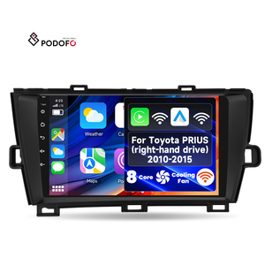 Autoradio Podofo Qualcomm 8 cœurs 9'' <span class=keywords><strong>4</strong></span>+64G pour Toyota <span class=keywords><strong>PRIUS</strong></span> (conduite à droite) 2010-2015 CarPlay/Android Auto sans fil WiFi 4G OEM - Product Image 1