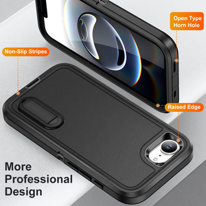 Funda Protectora 3 en <span class=keywords><strong>1</strong></span> para <span class=keywords><strong>iPhone</strong></span> 17e 16e Air 15 14 13 12 Pro Max, Resistente a Impactos, con Soporte, para Teléfono Móvil - Product Image 3