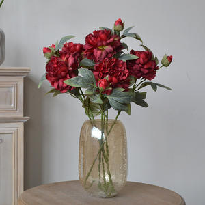 IJ022 Realistic Handmade Silk <b>Artificial</b> <b>Peony</b> Single Stem Wedding Decoration High Quality Large Head Faux <b>Peonies</b> - Product Image 6