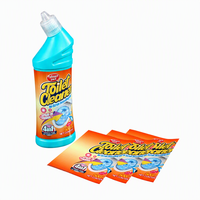 Étiquettes thermorétractables personnalisées pour nettoyant WC, emballage de bouteilles, film d'emballage thermoscellable en PET/PVC résistant à l'humidité