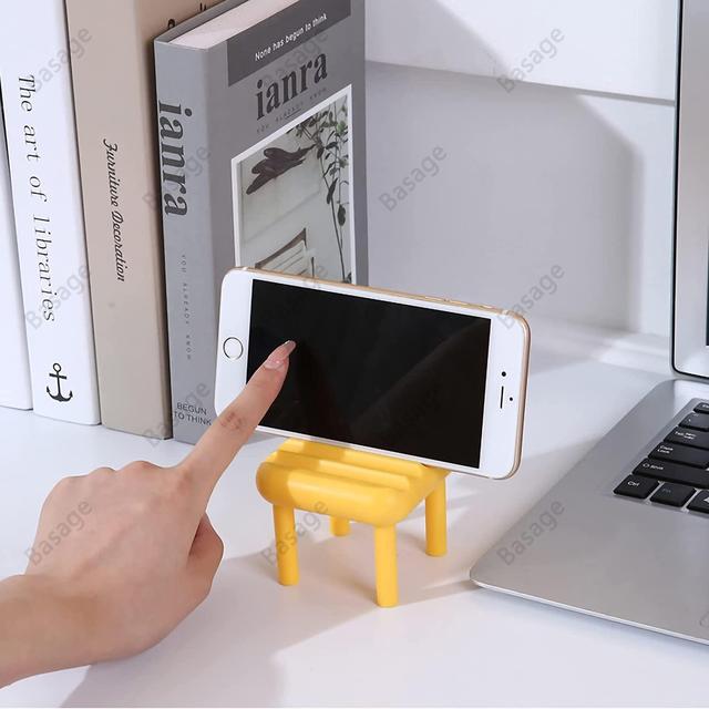 Cute Mini Chair Phone Stand Holder, Multi-Angle Desktop Universal Candy Color Mobile Phone Holder for iPhone Samsung Xiao Mi