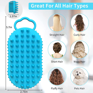 Hot Selling Food Grade Soft Silicone Body Scrubber Shower and Shampoo <b>Scalp</b> Body <b>Brush</b> - Product Image 6