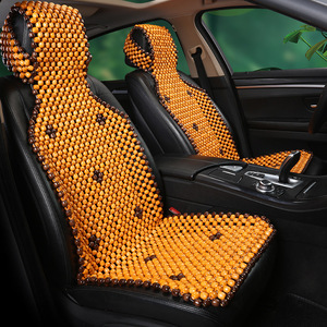 Wooden Bead Car Seat <b>Cushion</b> Ventilated Cooling <b>Pad</b> Summer Driver Front Seat Cover Set 3-4 Pieces - Product Image 3