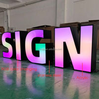 Lettres 3D personnalisées sur pied, grandes lettres alphabétiques décoratives pour centres commerciaux et villes, lettres géantes lumineuses de 3, 4 et 5 pieds