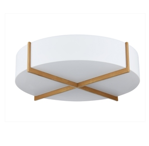 Round Shape Acrylic Cover White Color <b>Ceiling</b> Lamp with Brushed Nickel Frame for Hotel - Product Image 3