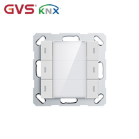 Panel de Teclas de Plástico con 8 Funciones Lógicas, Indicador LED RGB, Compatible con Múltiples Estándares de Pared KNX, Panel de Botones de 3 Vías Plus 55mm