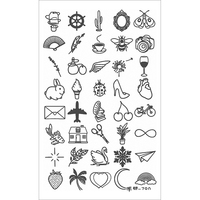 Minimalismus Kleine Tattoo Designs Finger Schulter Tattoo für Mädchen Kräuter saft Letzte 15 Tage Semi permanente Tattoo Aufkleber