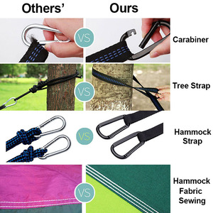 <span class=keywords><strong>Hamac</strong></span> de camping avec filet, hamacs parachutes doubles portables légers, <span class=keywords><strong>hamac</strong></span> de camping haute capacité et résistant à la déchirure - Product Image 2