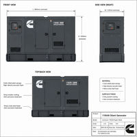 EAC CE Cummins Weichai Yuchai 300kw 400kw 500kw Generator Set Mesin Diesel Gas Alam LPG Tiga Fasa Produktivitas Tinggi