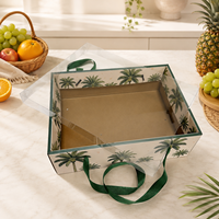 Boîte d'emballage pour fruits transparente haut de gamme personnalisée, adaptée aux fruits tropicaux, aux fruits du dragon, à l'ananas, aux mangues, boîtes cadeaux
