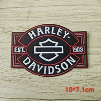 Patch brodé thermocollant personnalisé avec logo Harley, style punk, pour moto, à coudre sur vêtements, gilets en cuir, badges décoratifs