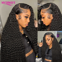 Perruque en cheveux vierges bouclés de type pixie birman, vente en gros, cuticules alignées, sans colle, perruques en cheveux humains, dentelle frontale, 100% cheveux humains vierges