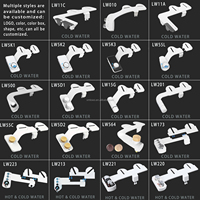 Accessoire de bidet pour toilettes, eau froide et chaude, double buse, autonettoyant, non électrique, en ABS, design moderne pour usage domestique en salle de bain
