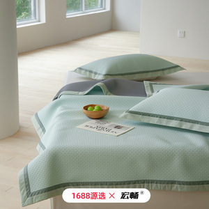 Samwisoo <b>Cooling</b> Mat Set 1.5m 1.8m Viscose Ice Silk Washable Nordic Style Summer Bed <b>Pad</b> for Adults Infants Children Elderly - Product Image 4