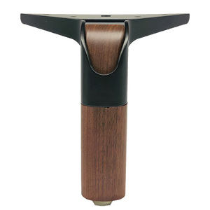 <span class=keywords><strong>Piedini</strong></span> ovali <span class=keywords><strong>in</strong></span> <span class=keywords><strong>legno</strong></span> con punte antiscivolo trasparenti e Hardware nero opaco - Product Image 1