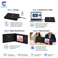 Tarjeta de Visita con Pantalla LCD de 2.4 Pulgadas Personalizada, Resolución 320x240, Mini, de Bolsillo, con Reproducción Automática de Video AVI por Inducción Magnética